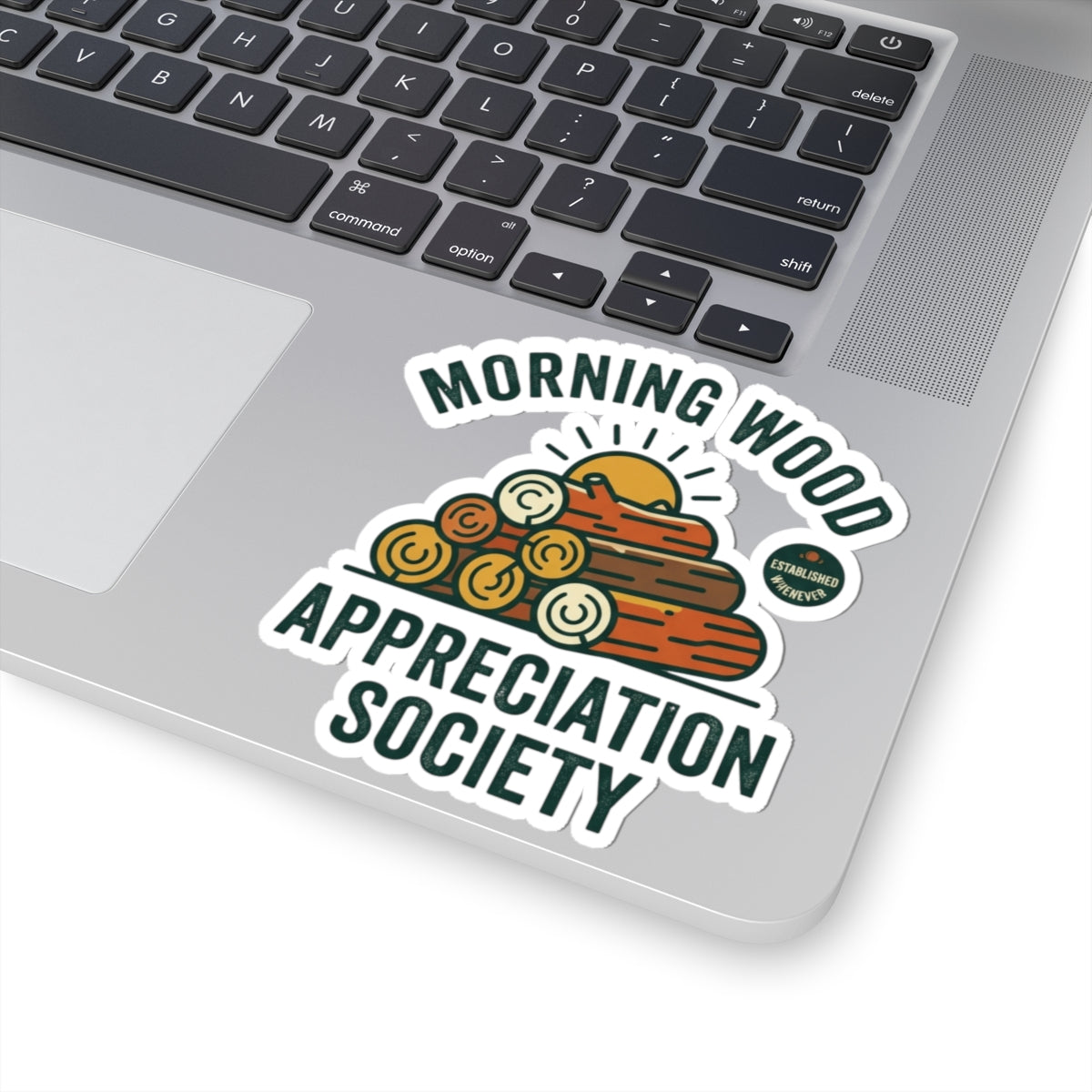 "Morning Wood Appreciation Society" Sticker — Main