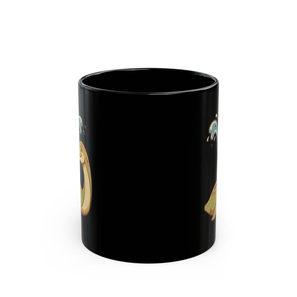 "Champ (Lake Champlain)" Black Ceramic Mug — Graphic