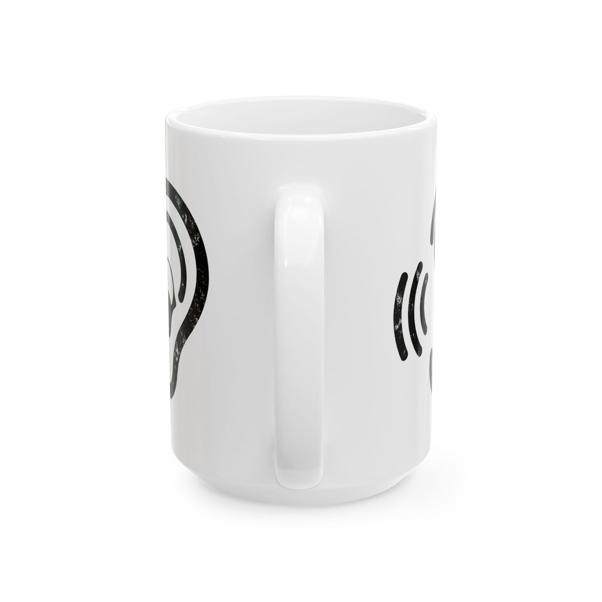 "I'm Only Smiling Because You're Not Listening" White Ceramic Mug — Graphic