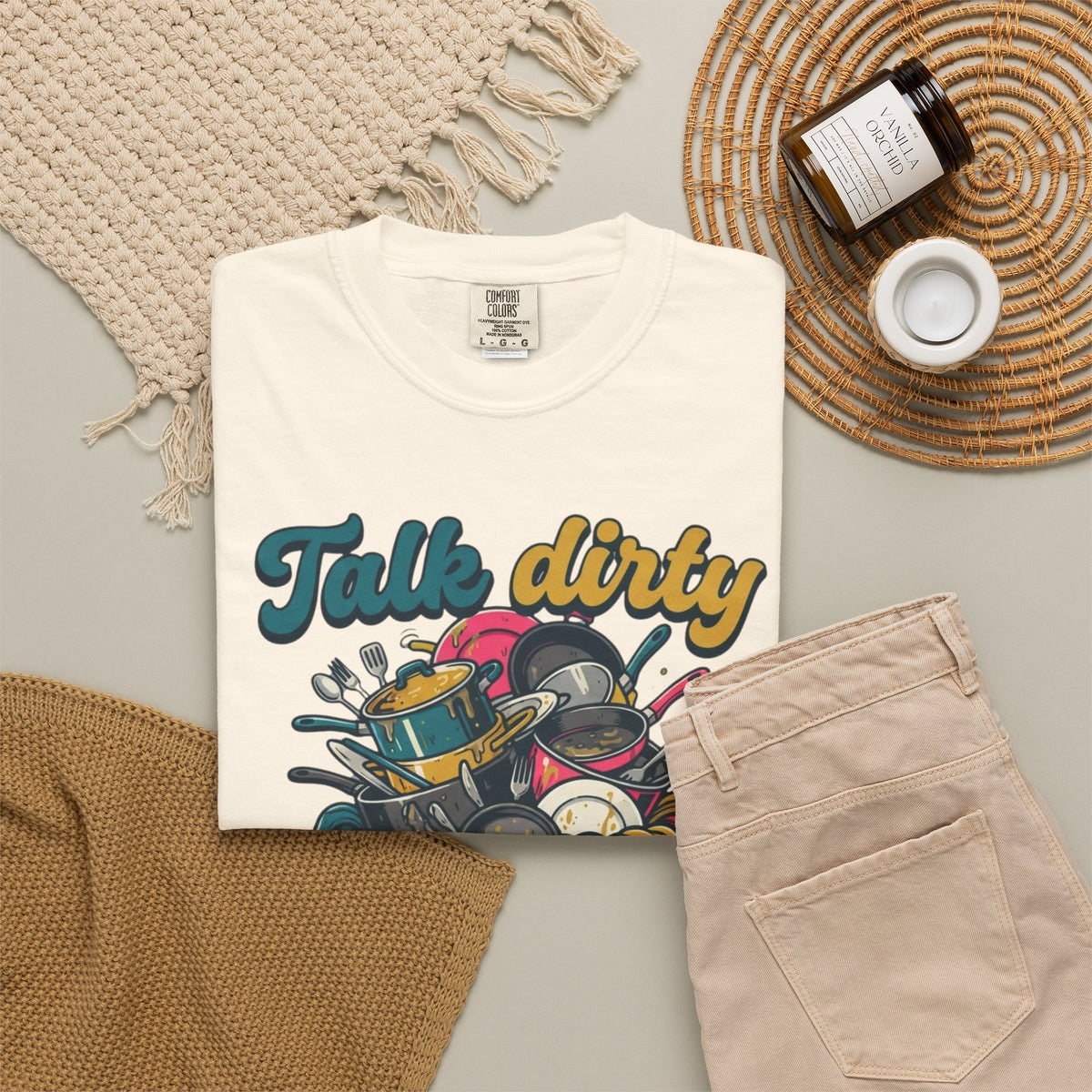 "Talk Dirty to Me" Unisex Garment-Dyed Tee