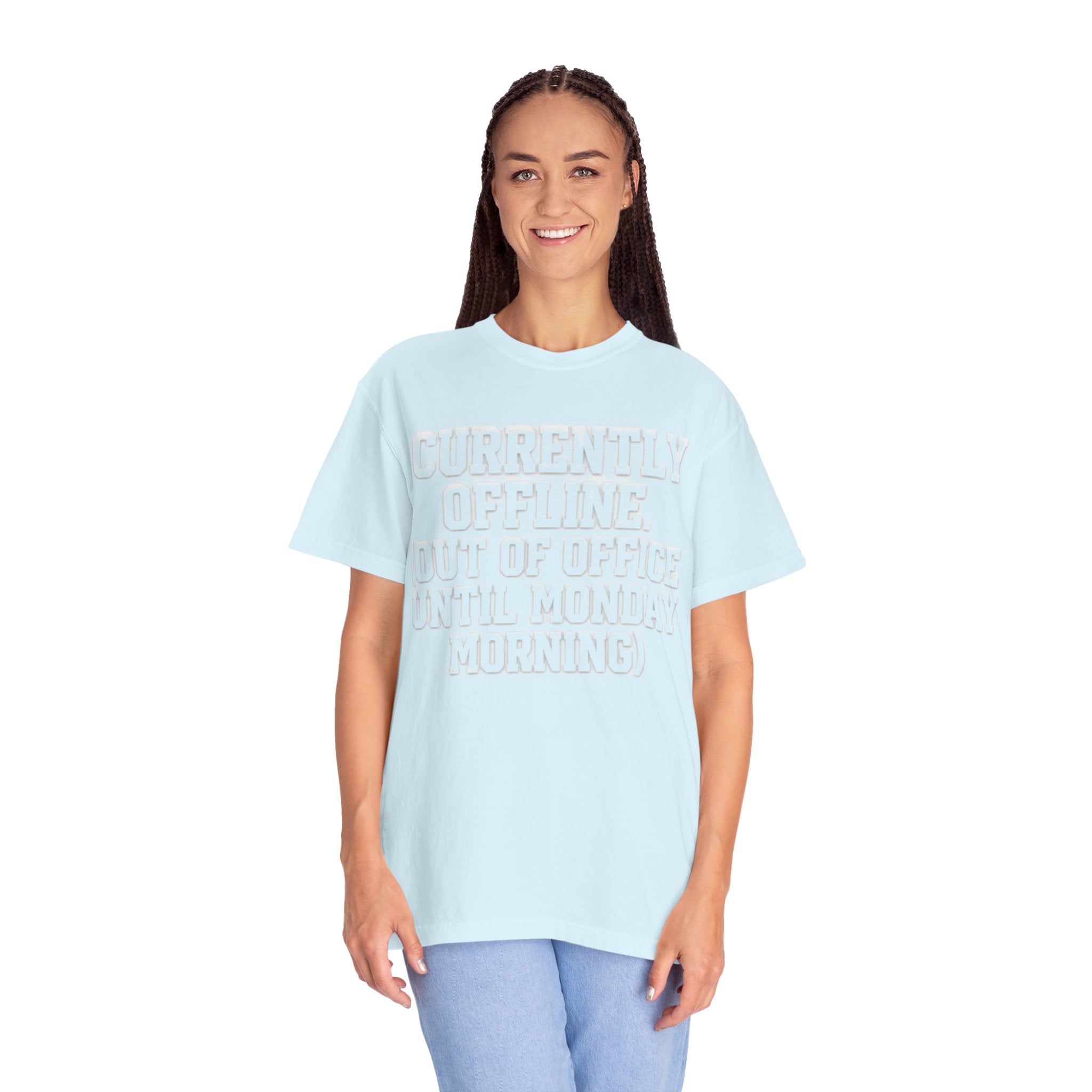 "Currently Offline" Unisex Garment-Dyed Tee