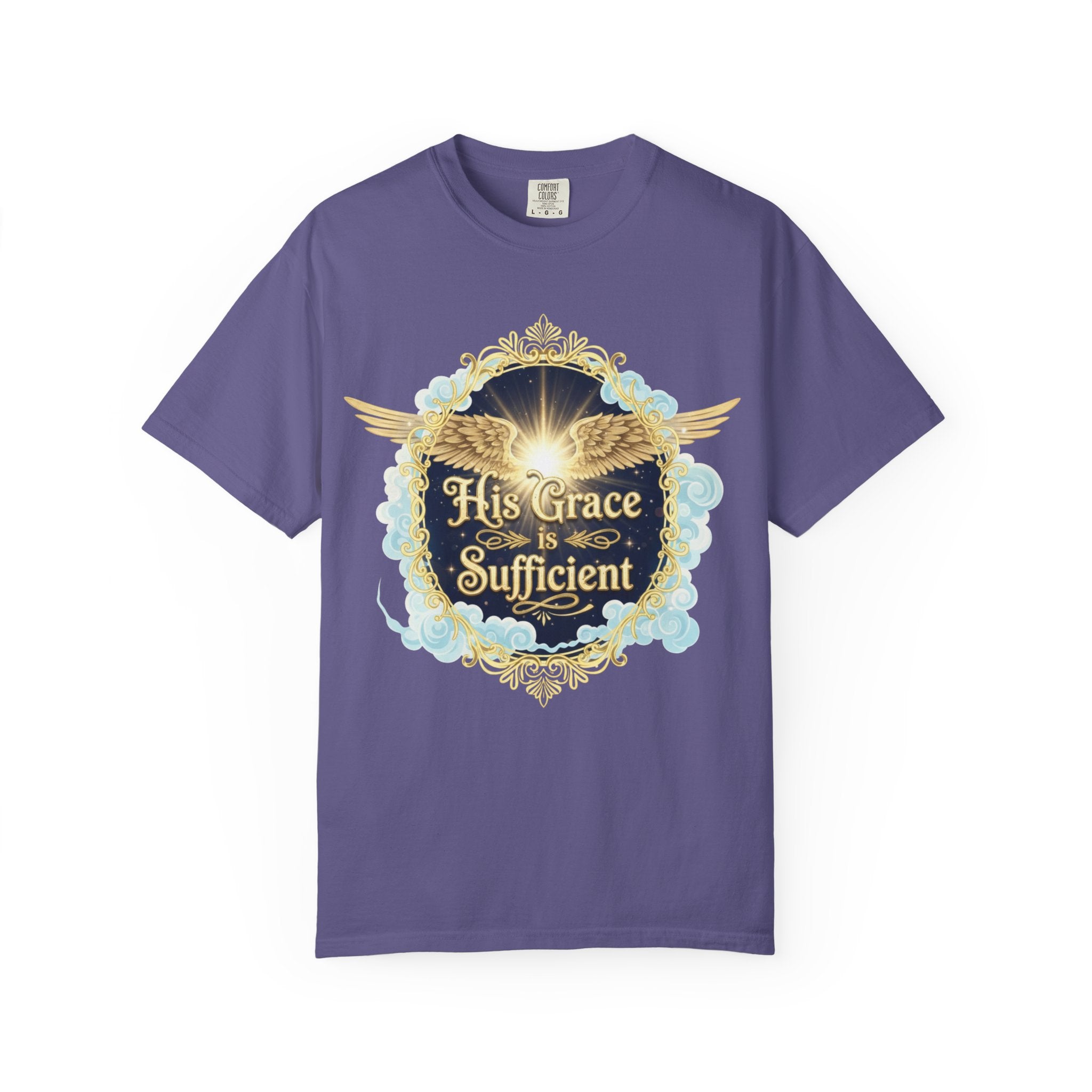 "His Grace is Sufficient" Unisex Garment-Dyed T-shirt