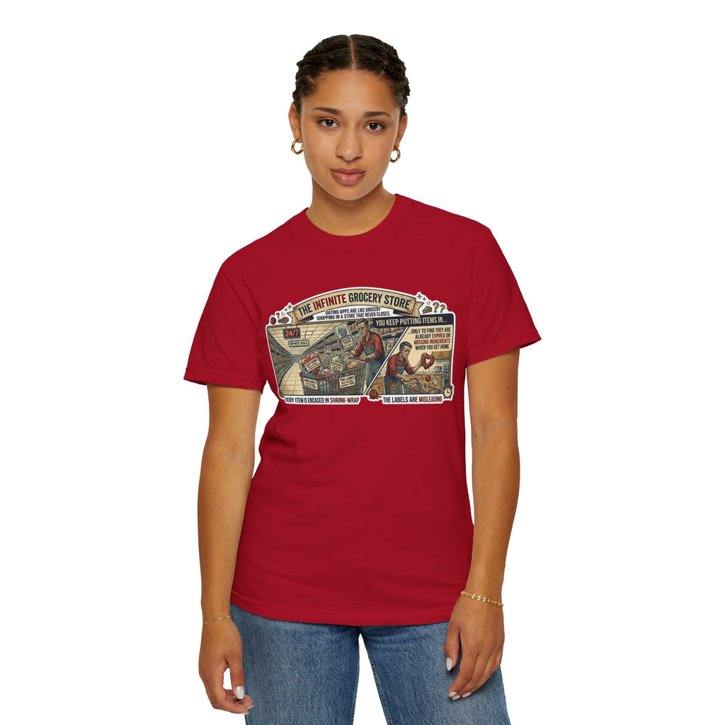 "Infinite Grocery Store" Unisex Garment-Dyed Tee