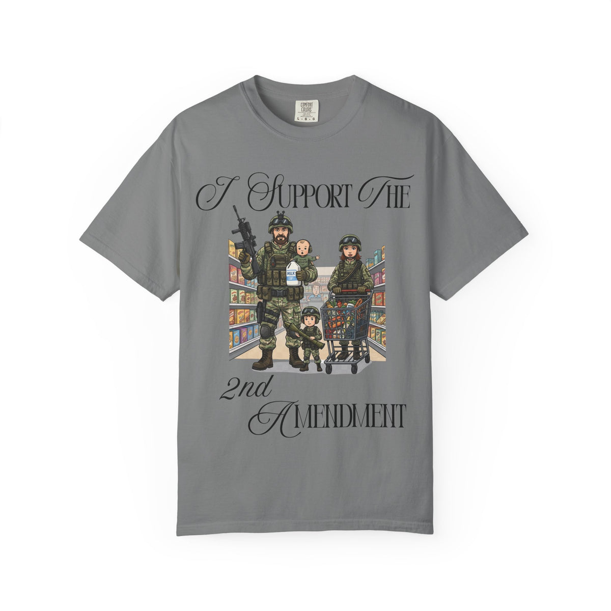 Color: Grey | Tactical Grocery Run Unisex Garment-Dyed T-shirt