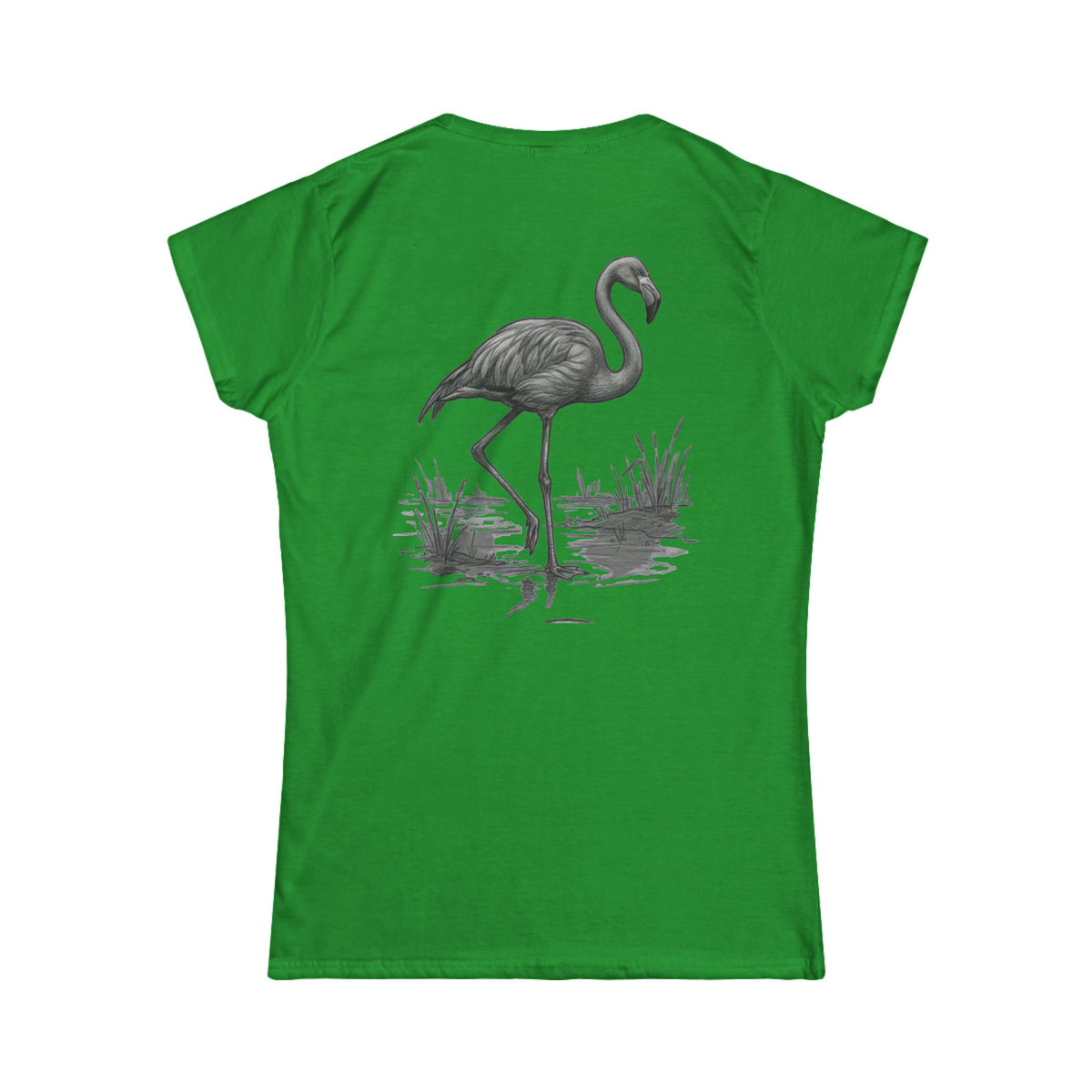 "Pencil Sketch Art Flamingo" Women's Tee