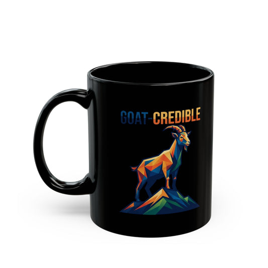"Goat Credible" Black Ceramic Mug