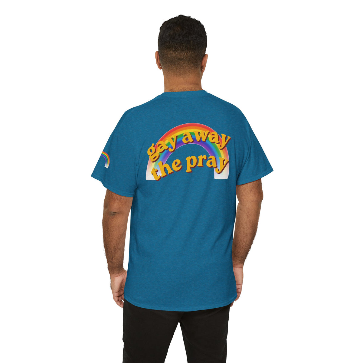 Color: Antique Sapphire | Gay Away the Pray Premium Graphic Tee