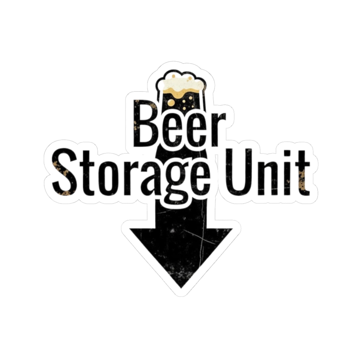 Beer Storage Unit – Premium Dad Bod | Kiss-Cut Sticker — AttitudeShirts