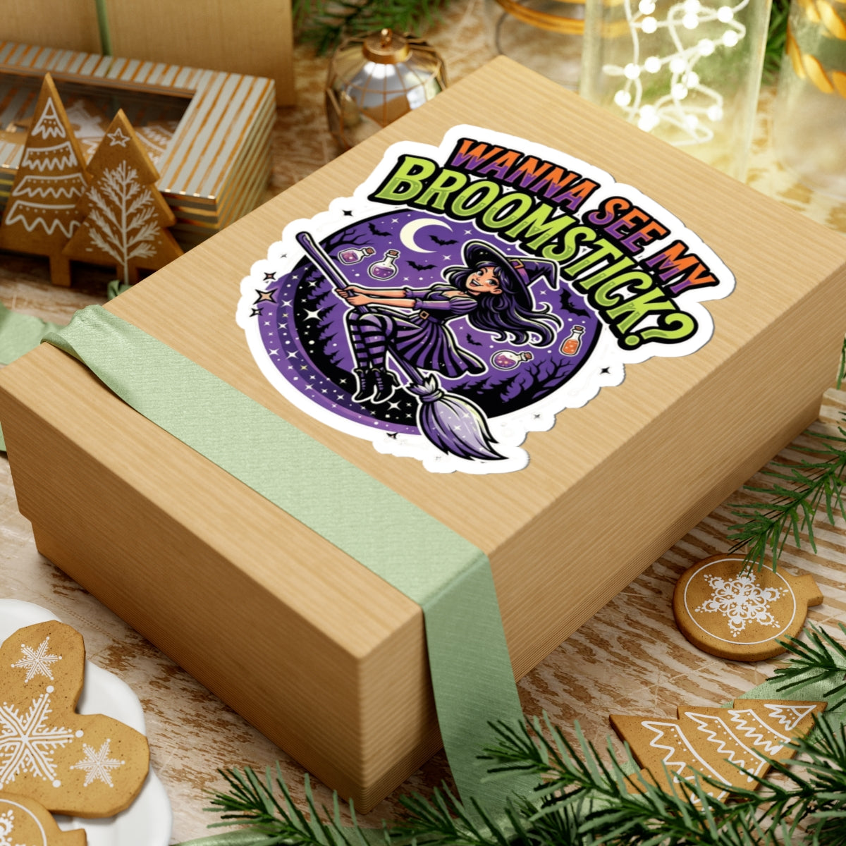 "Wanna See My Broomstick" Sticker — Main