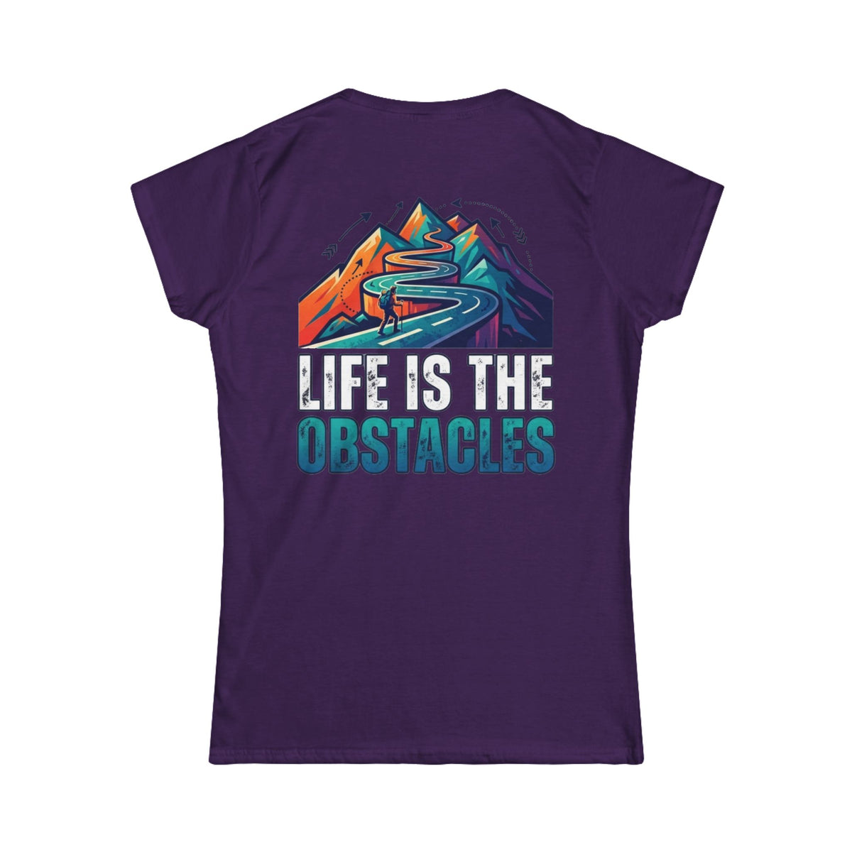 Color: Purple | Life Is The Obstacles Women's Tee