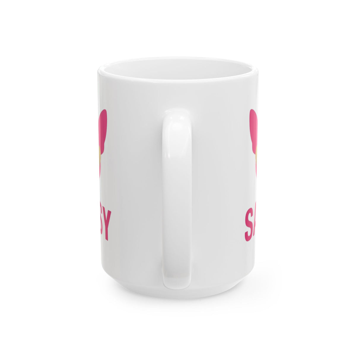 "Sassy Since Birth" White Ceramic Mug — Graphic
