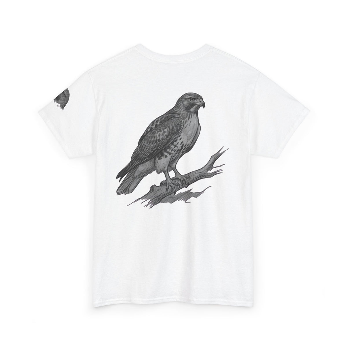 "Pencil Sketch Art Red-Tailed Hawk" Premium Graphic Tee