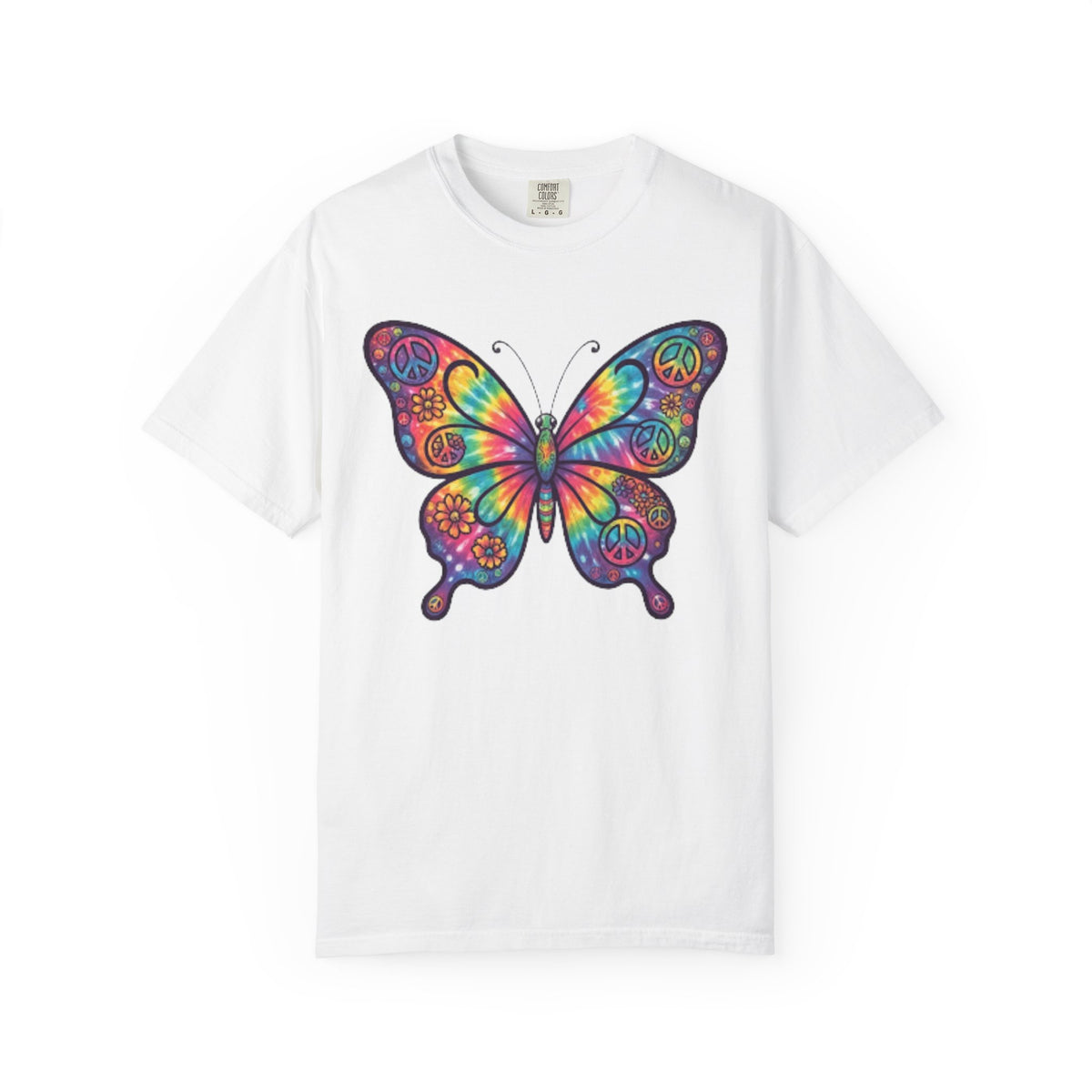 "Hippy Butterfly" Unisex Garment-Dyed Tee