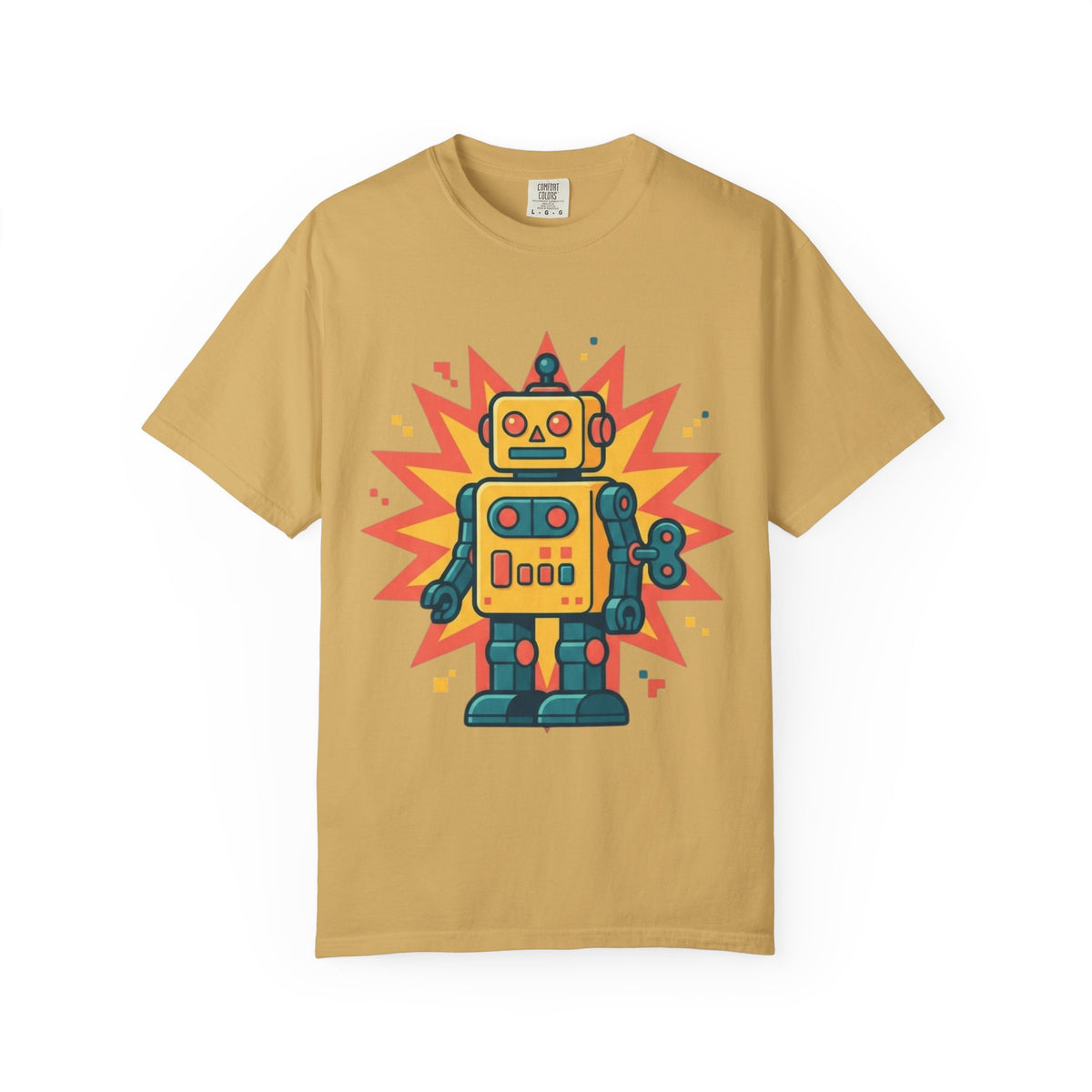 Color: Mustard | Toy Robot Unisex Garment-Dyed Tee