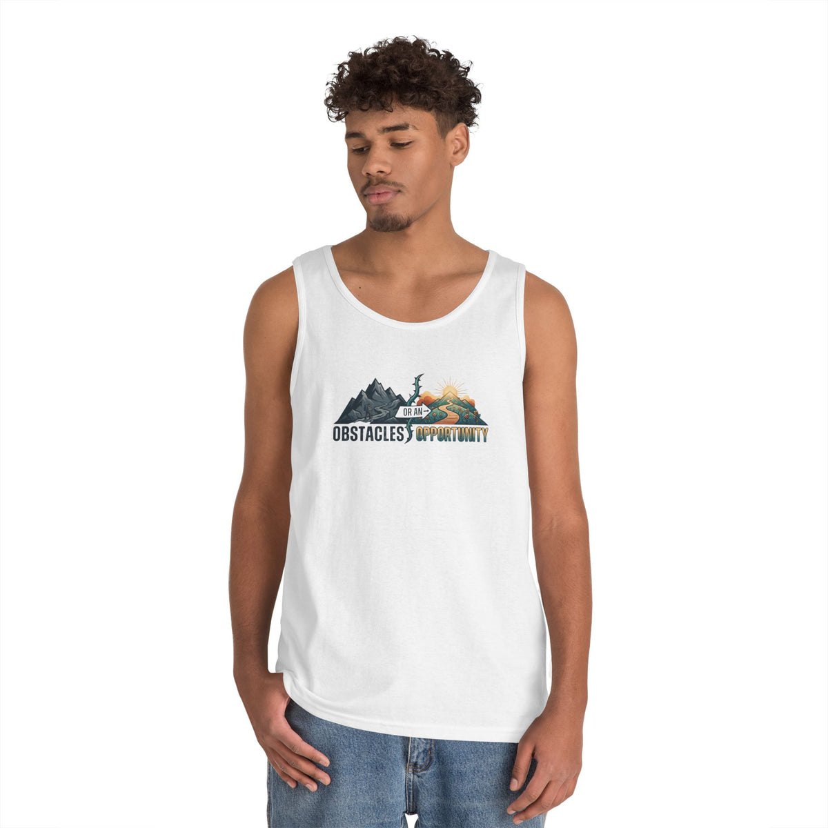 Color: White | Obstacle Or An Opportunity Tank Top