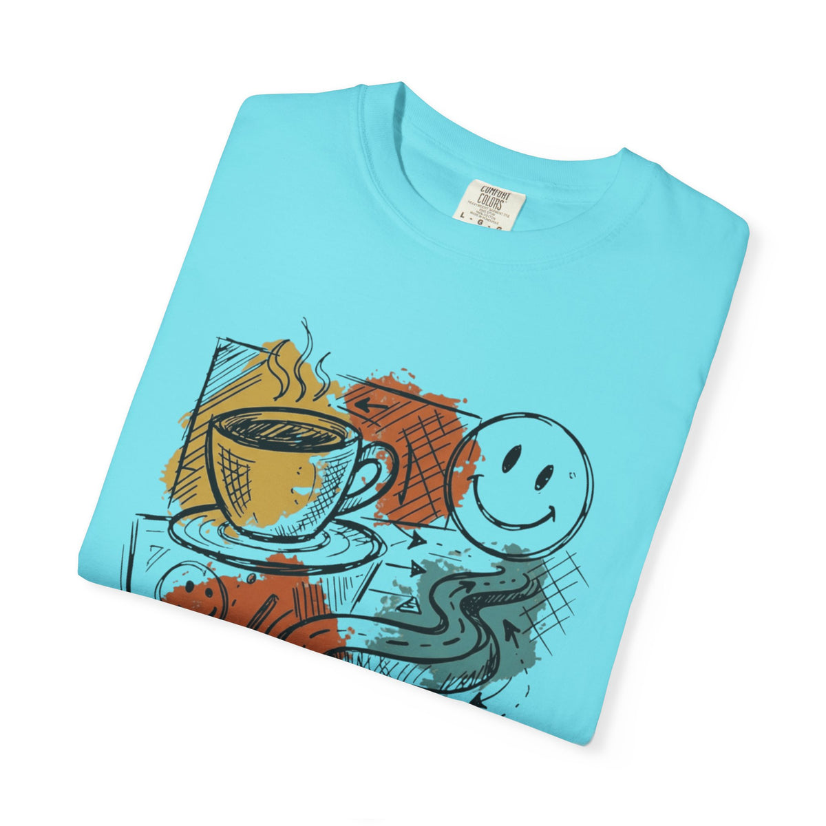 "Happy Coffee" Unisex Garment-Dyed Tee