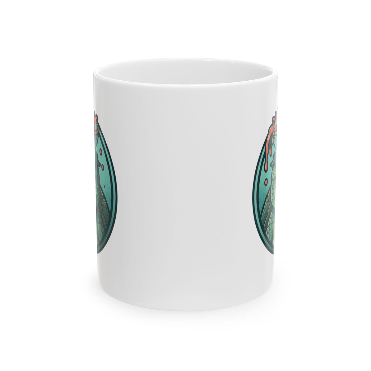 "Kappa (Japanese Folklore)" White Ceramic Mug — Graphic