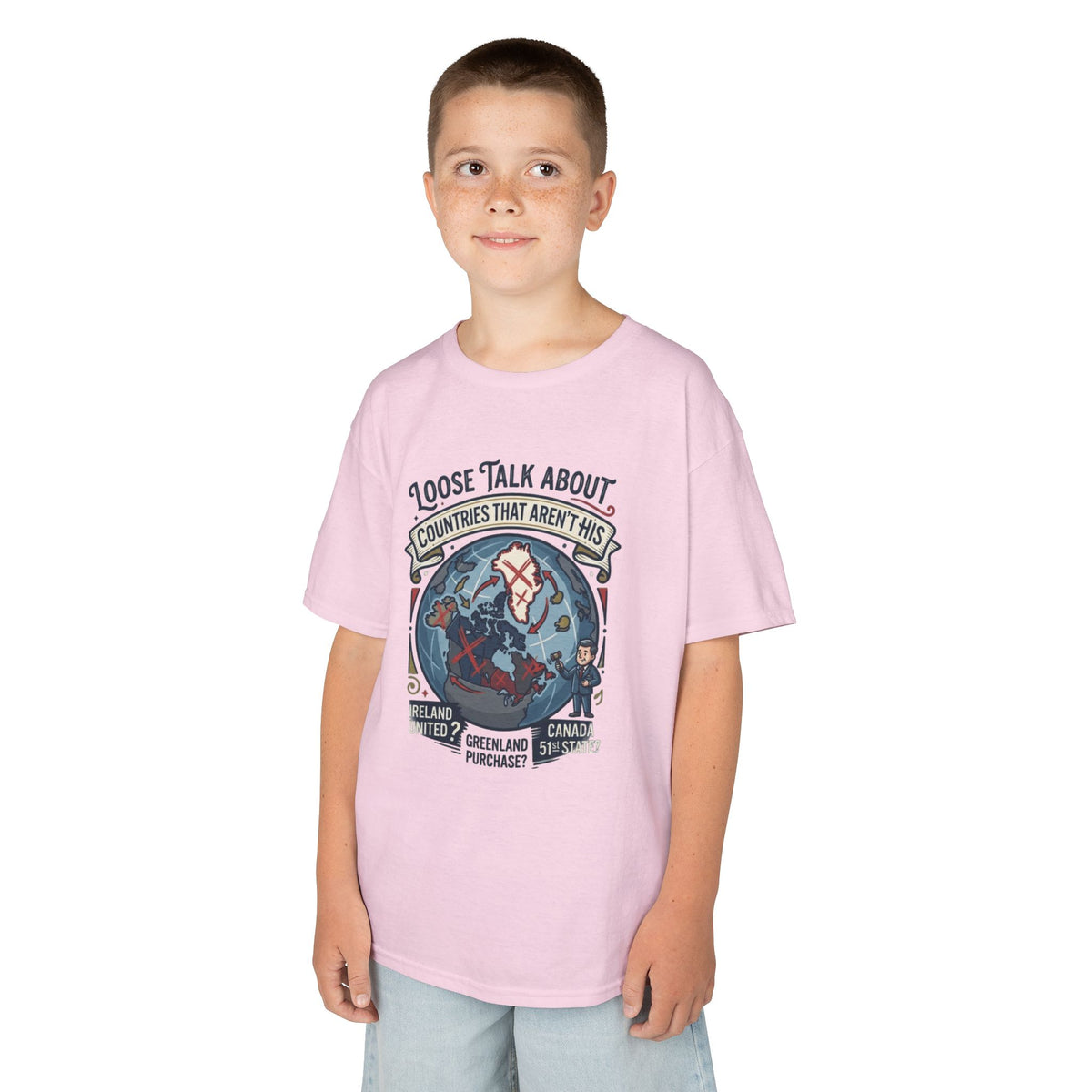 Color: Light Pink | Loose Talk About Countries That Aren't His Kids Tee