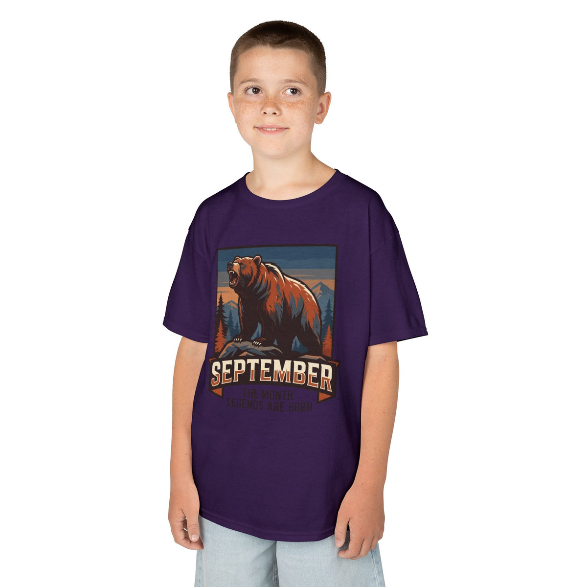 Color: Purple | September Legend Kids Tee