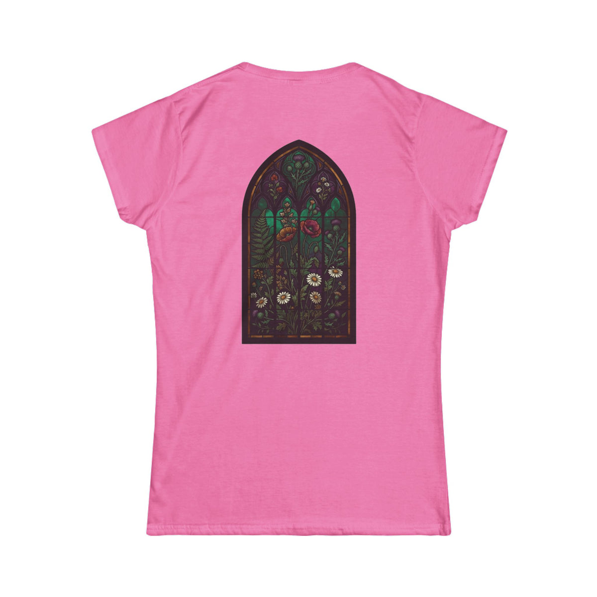 Color: Azalea | Stained Glass Floral Women's Tee