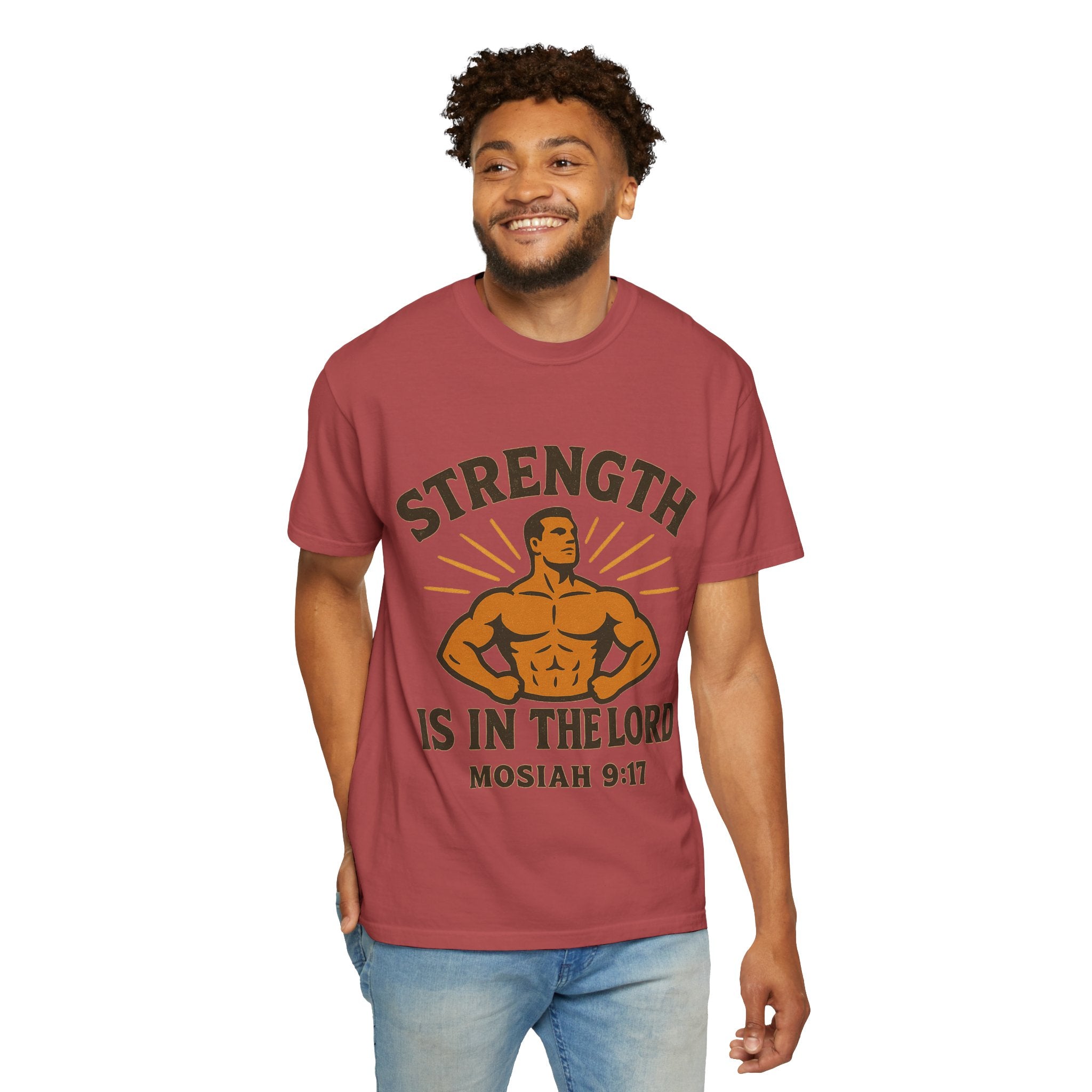 "Strength is in the Lord" Unisex Garment-Dyed T-shirt