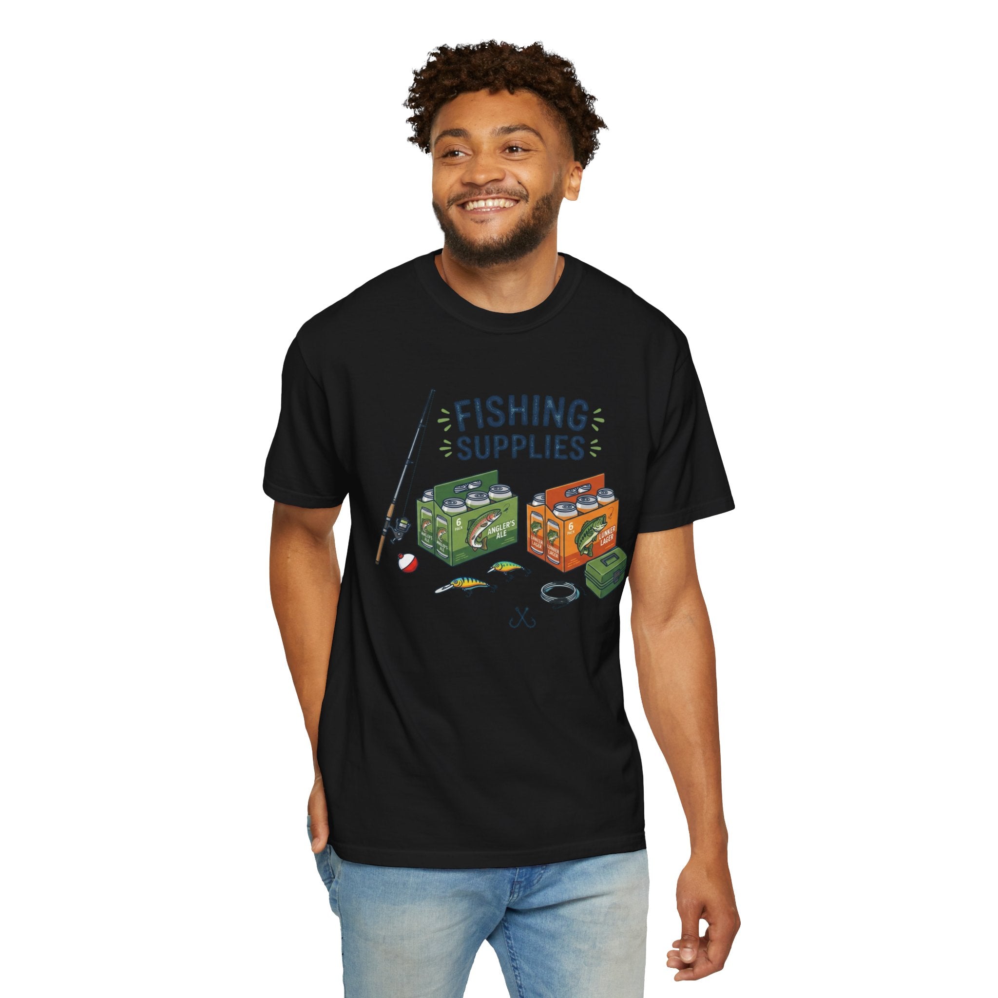 "Fishing Supplies" Unisex Garment-Dyed Tee