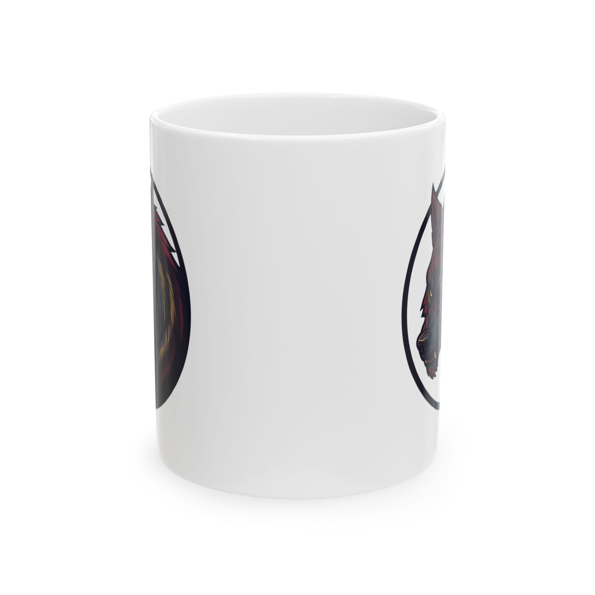 "The Beast of Gévaudan (France)" White Ceramic Mug — Graphic