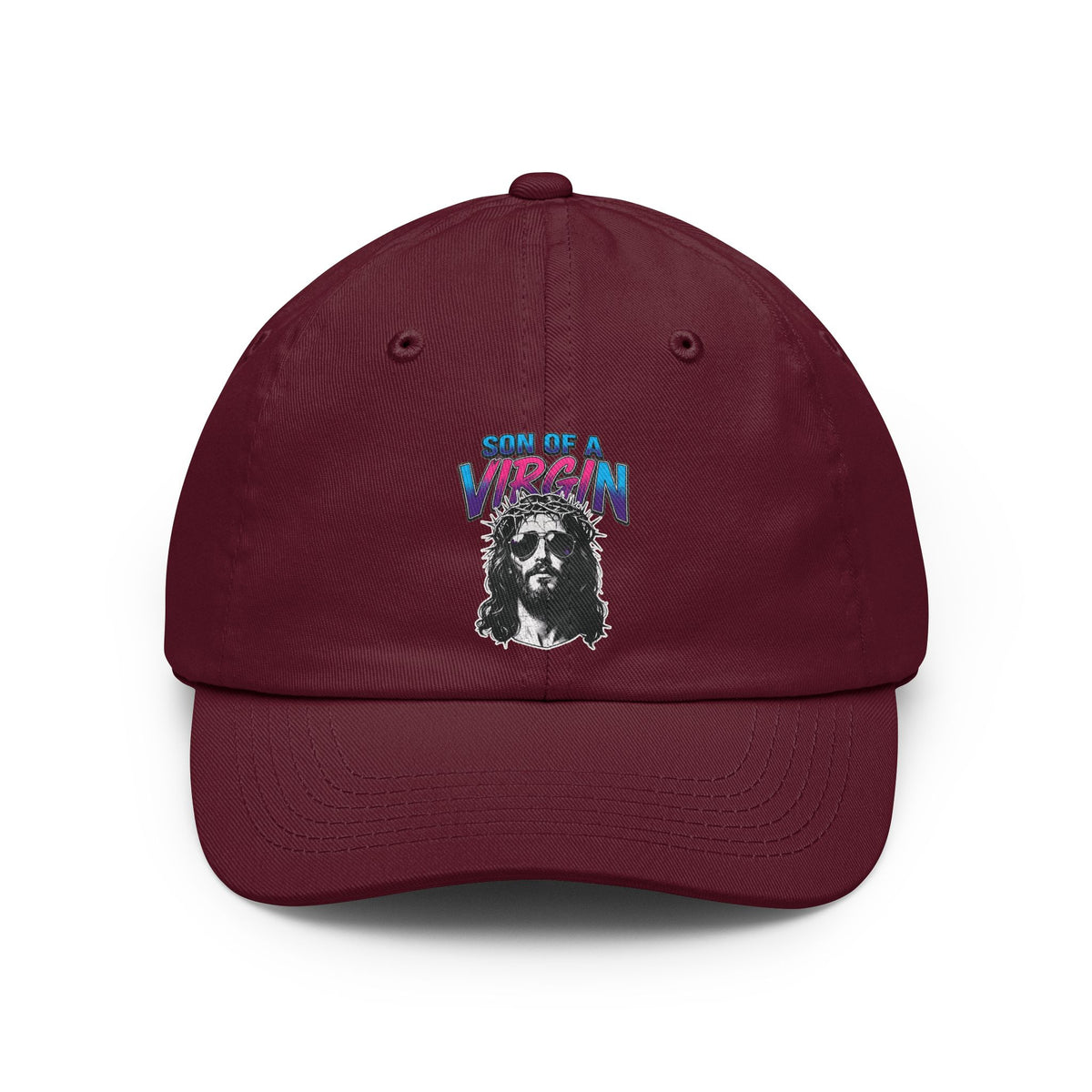 Color: Maroon | Good Book Series - Son of A Virgin Dad Hat