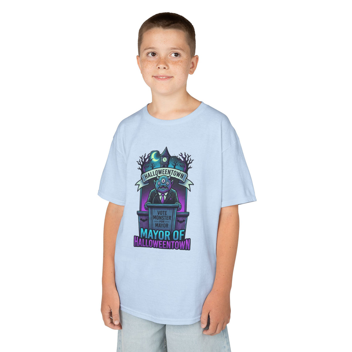 Color: Light Blue | Mayor Of Halloweentown Kids Tee