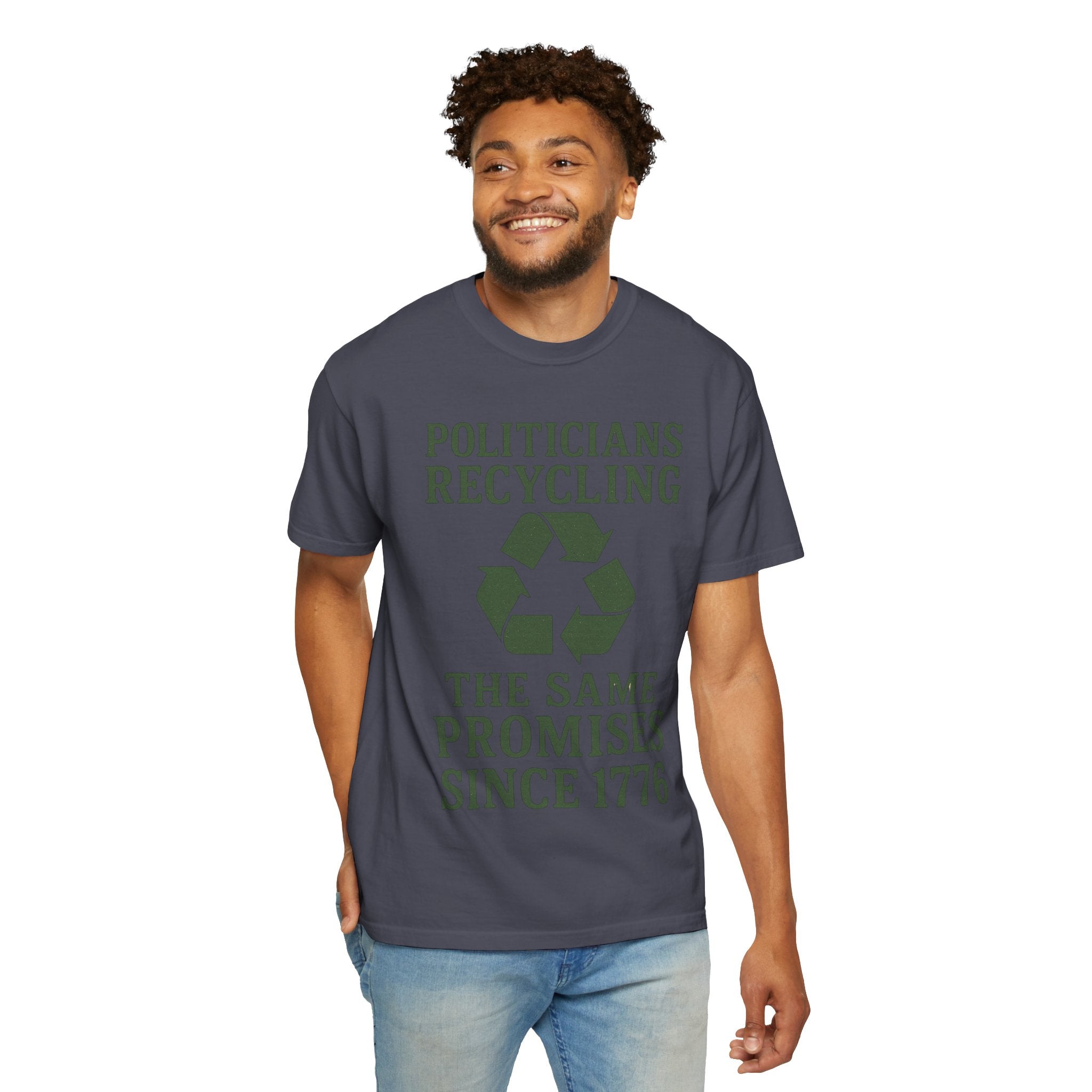 "Politicians Recycling" Unisex Garment-Dyed T-shirt