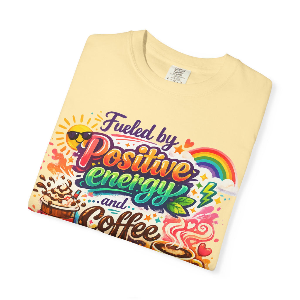 "The Caffeine-Induced Optimist" Unisex Garment-Dyed T-shirt