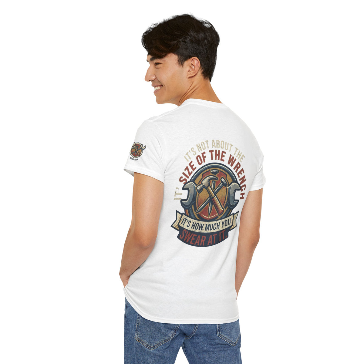 Color: White | Size Matters Premium Graphic Tee