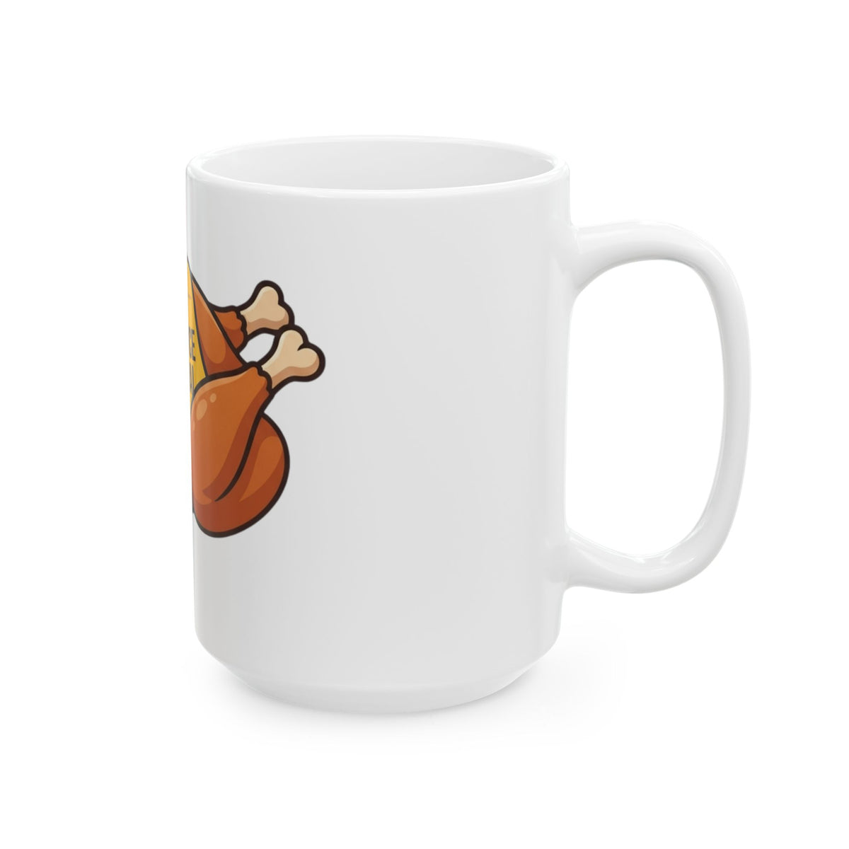 "Emotional Support Turkey" White Ceramic Mug — Graphic
