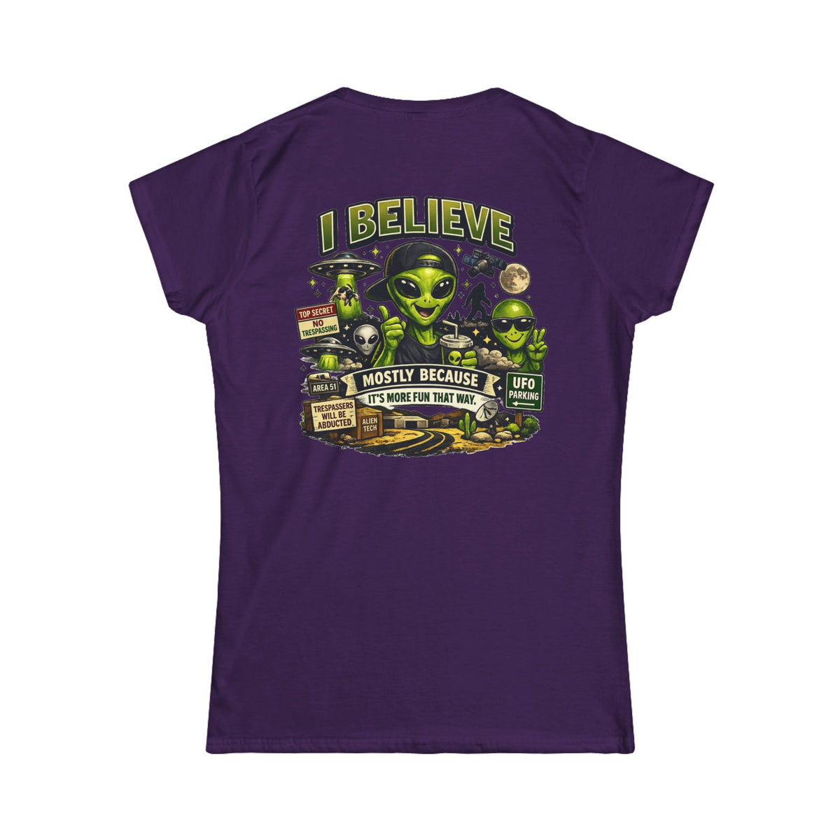 Color: Purple | I Believe Women's Tee