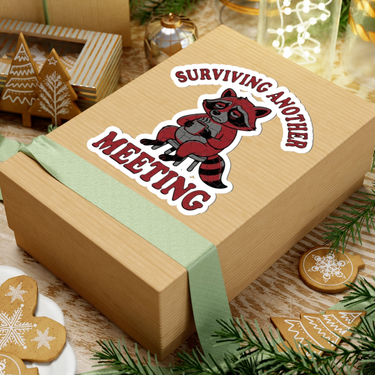 "Surviving Another Meeting" Sticker — Main