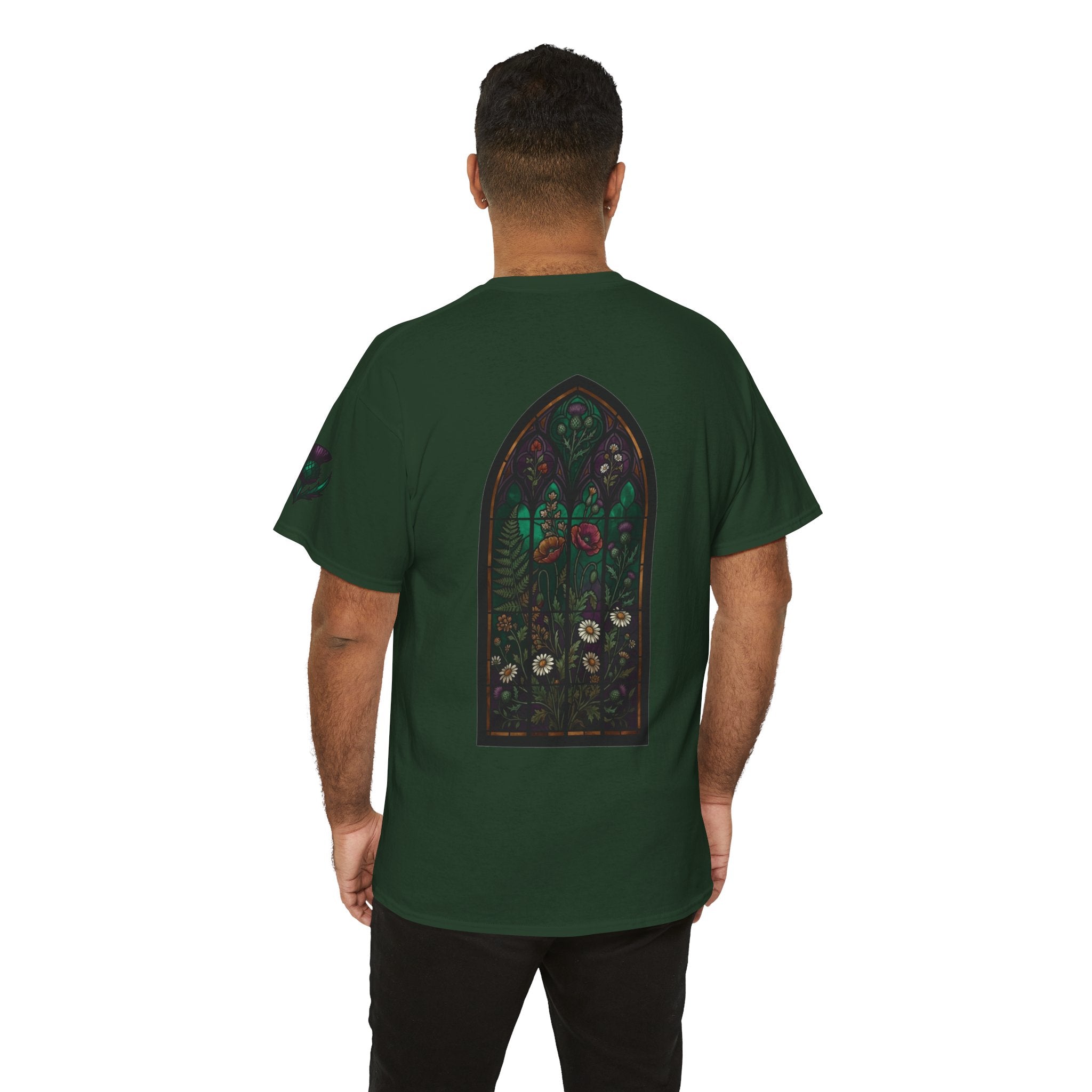 "Stained Glass Floral" Premium Graphic Tee