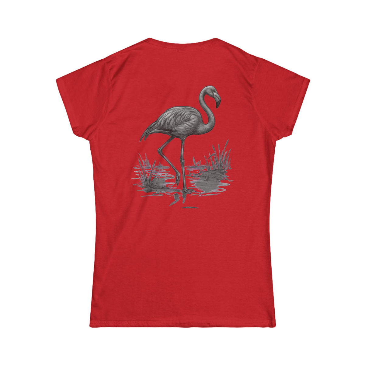 "Pencil Sketch Art Flamingo" Women's Tee