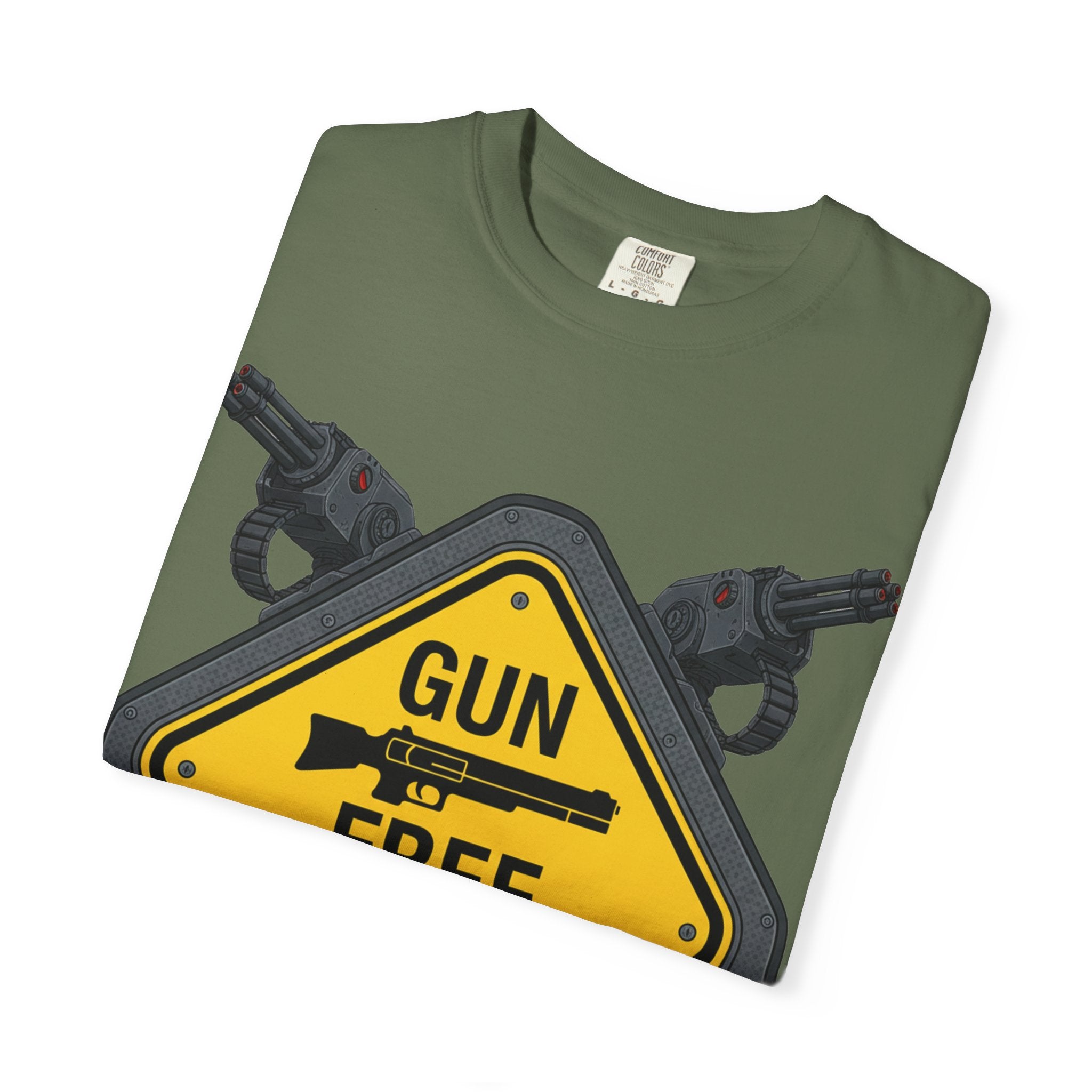 "Gun Free Zone (Heavy Metal Edition)" Unisex Garment-Dyed T-shirt