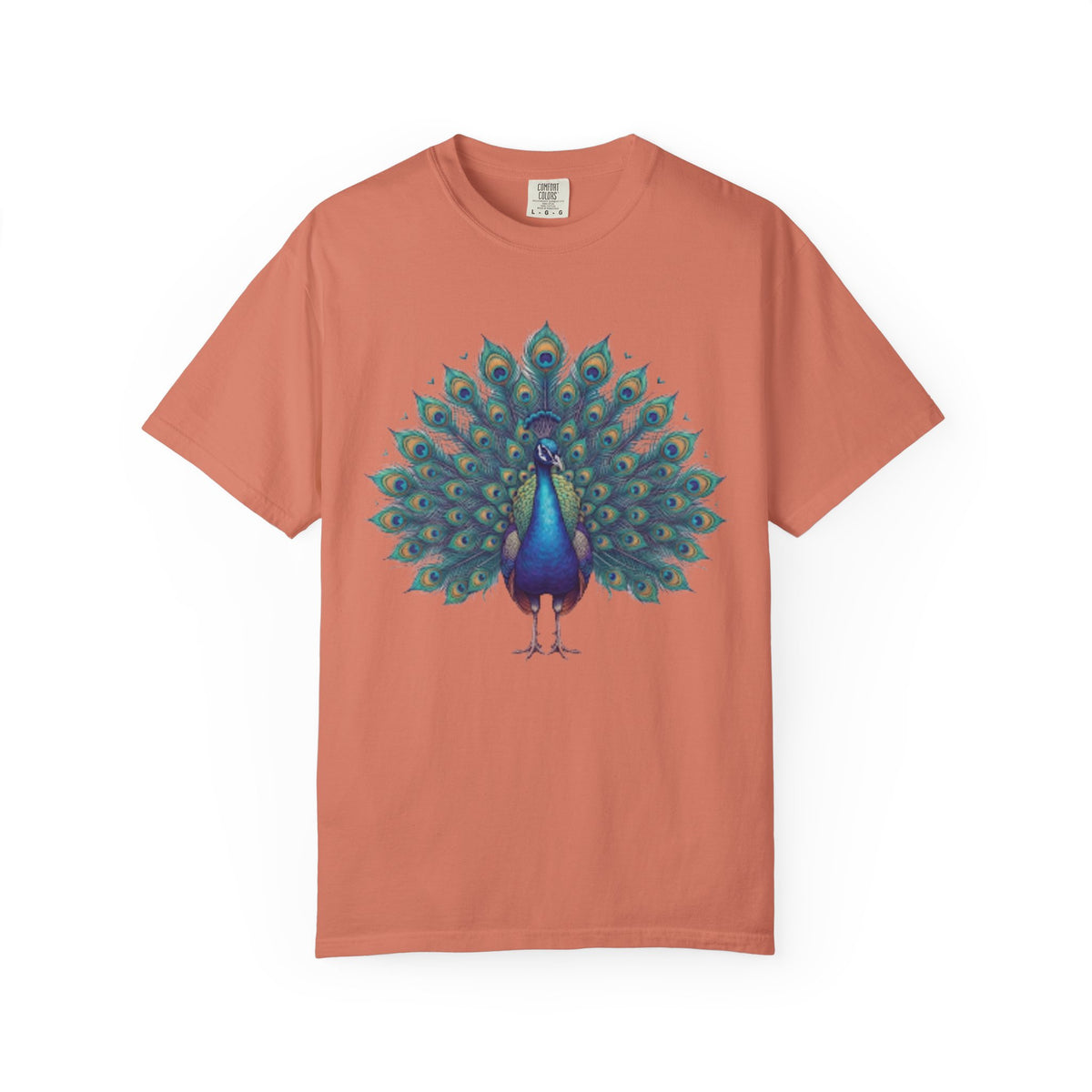 "Hippy Peacock" Unisex Garment-Dyed Tee