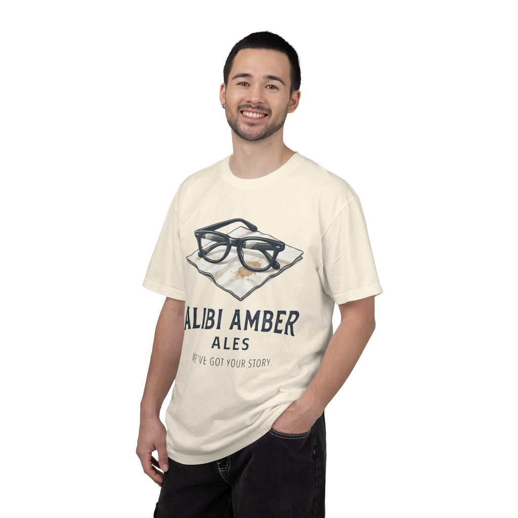 "Alibi Amber Ales" Unisex Garment-Dyed Tee