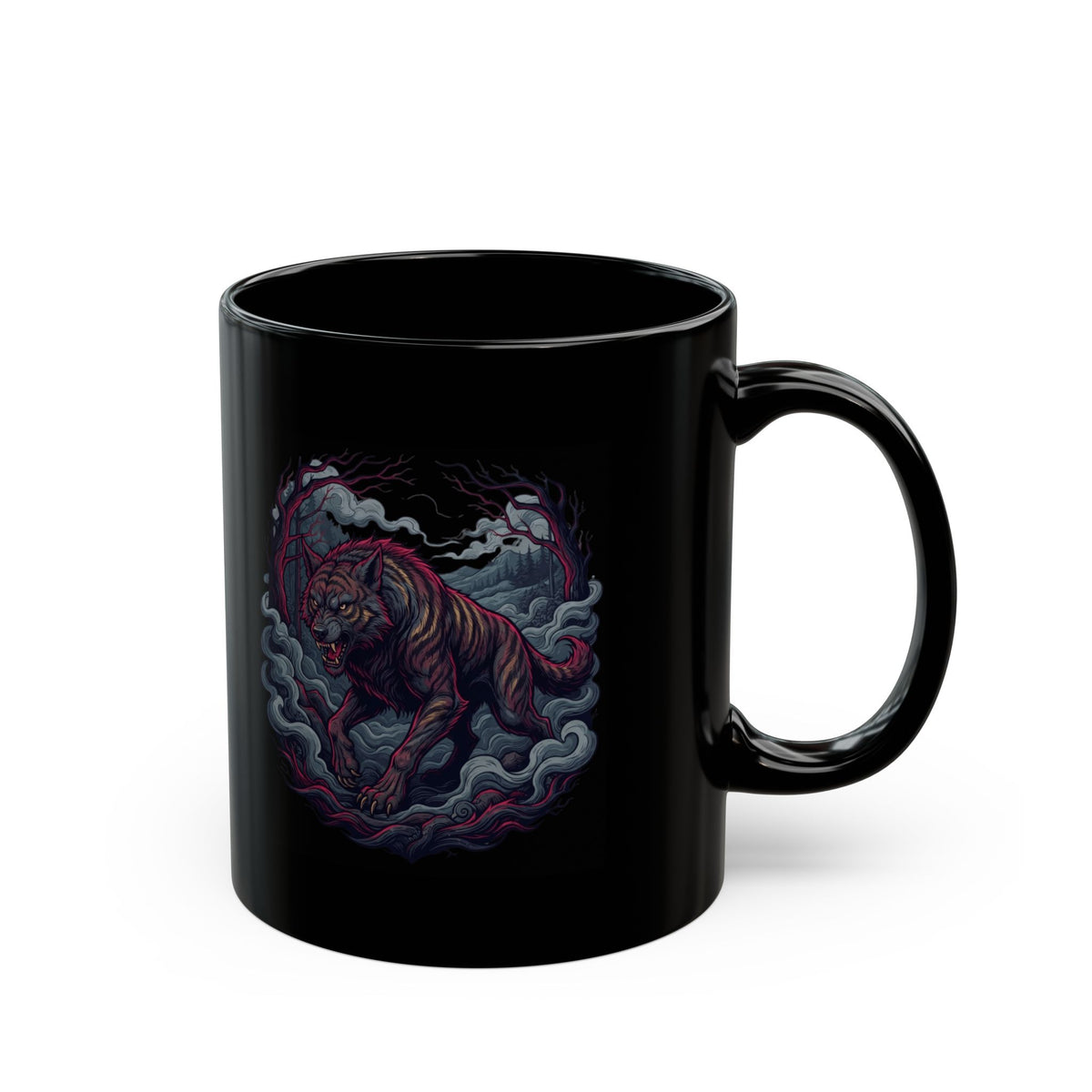"The Beast of Gévaudan (France)" Black Ceramic Mug