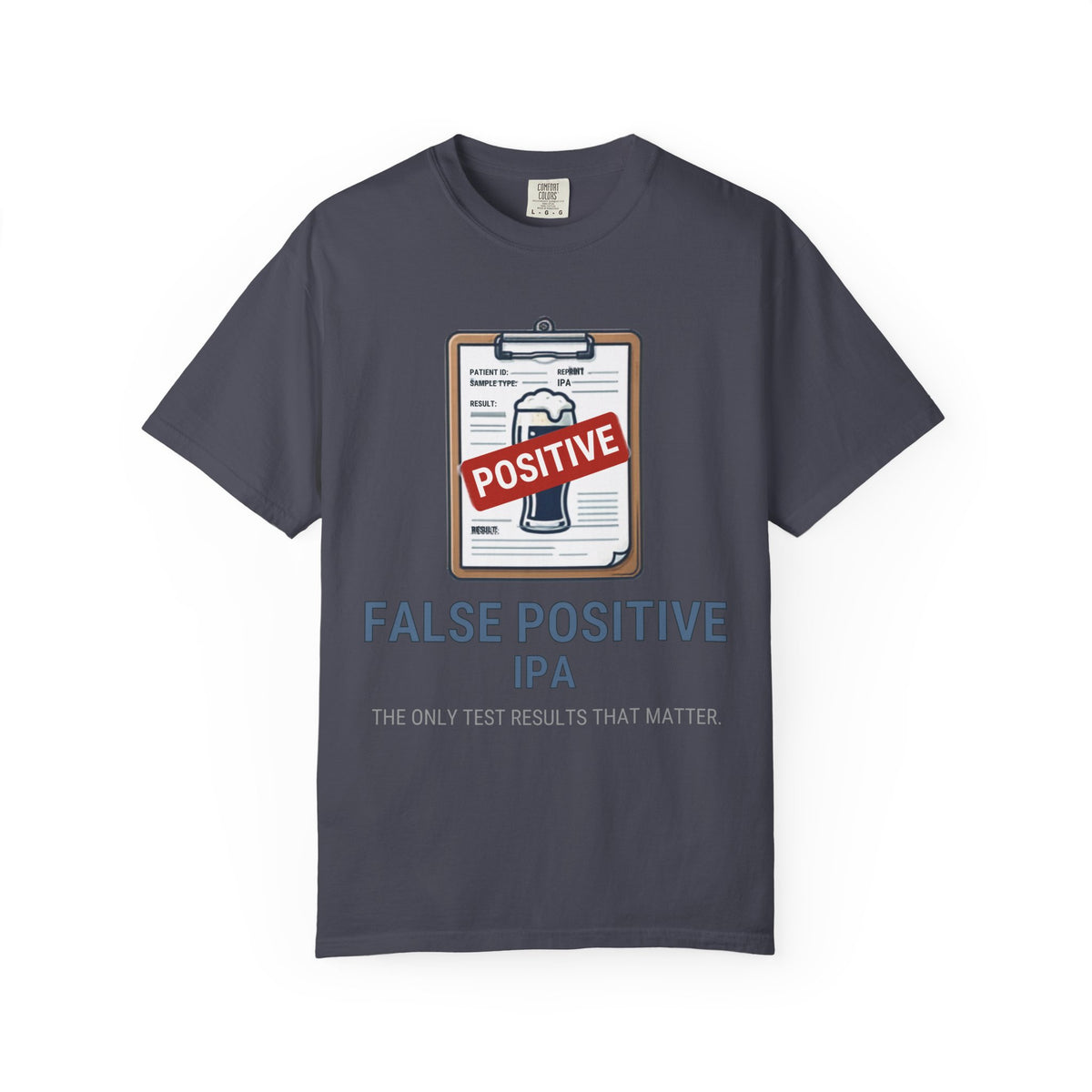 Color: Navy | False Positive IPA Unisex Garment-Dyed Tee