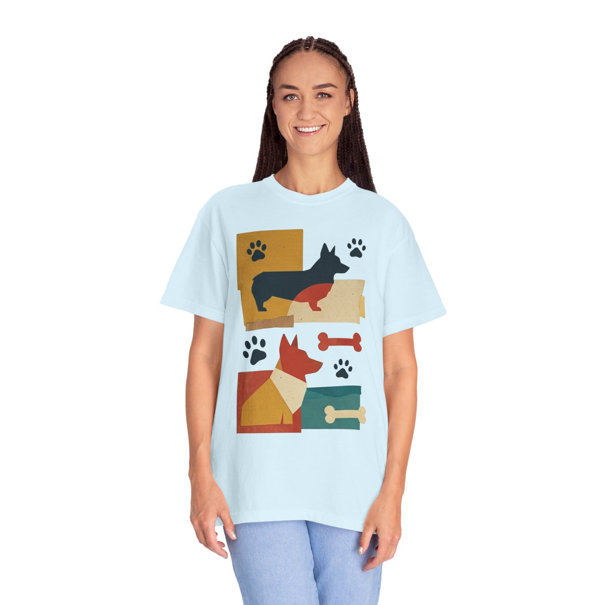 Color: Chambray | Dogs and Bones Unisex Garment-Dyed Tee