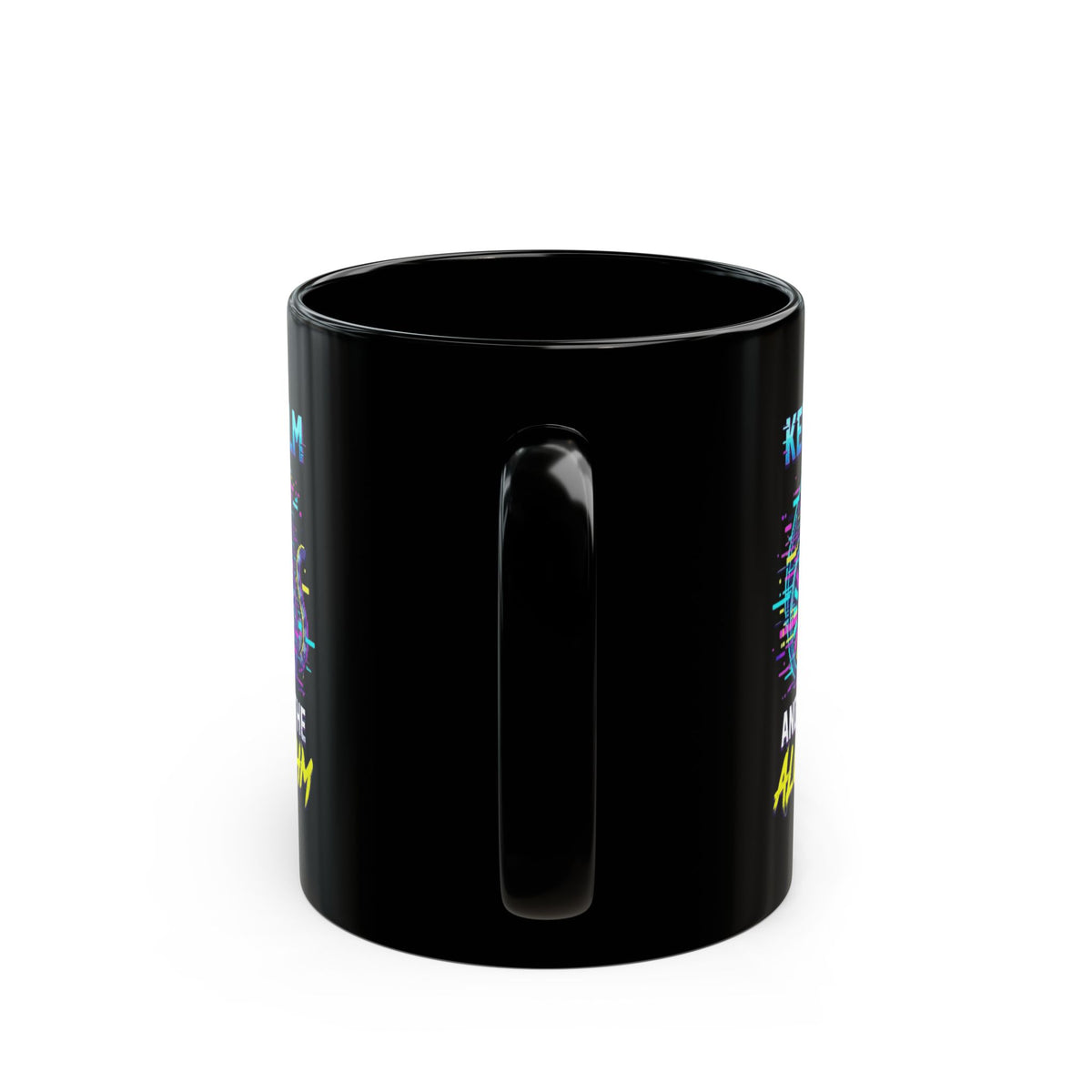 "Keep Calm And Blame The Algorithm" Black Ceramic Mug