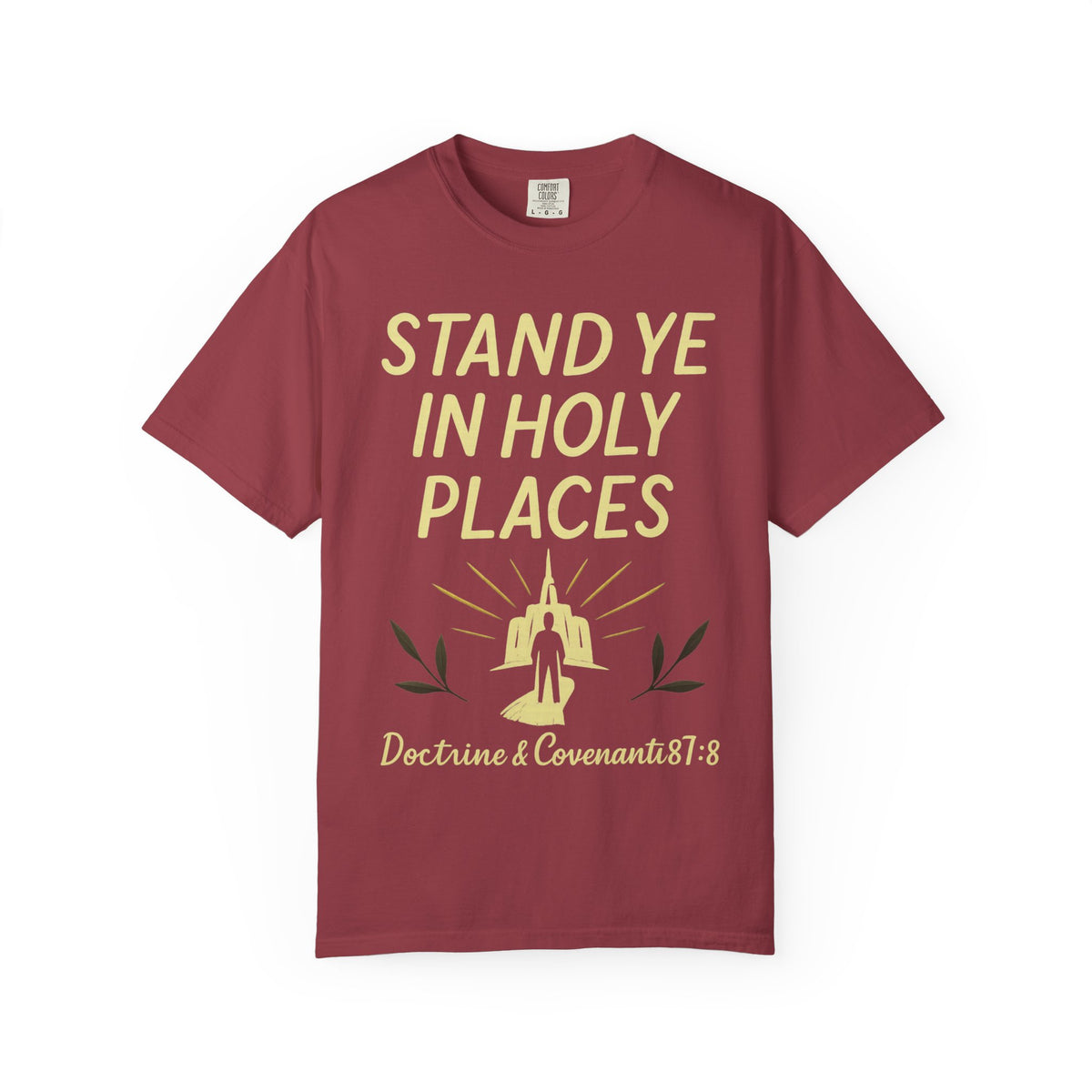 Color: Chili | Stand in Holy Places Unisex Garment-Dyed T-shirt