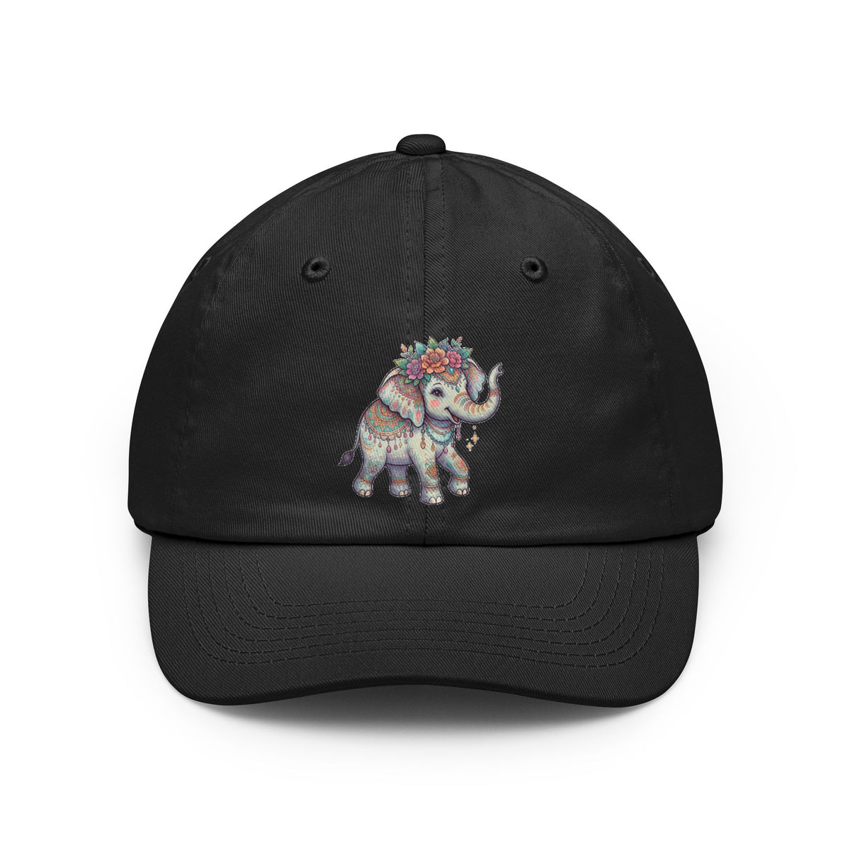 Color: Black | Hippy Elephant Dad Hat