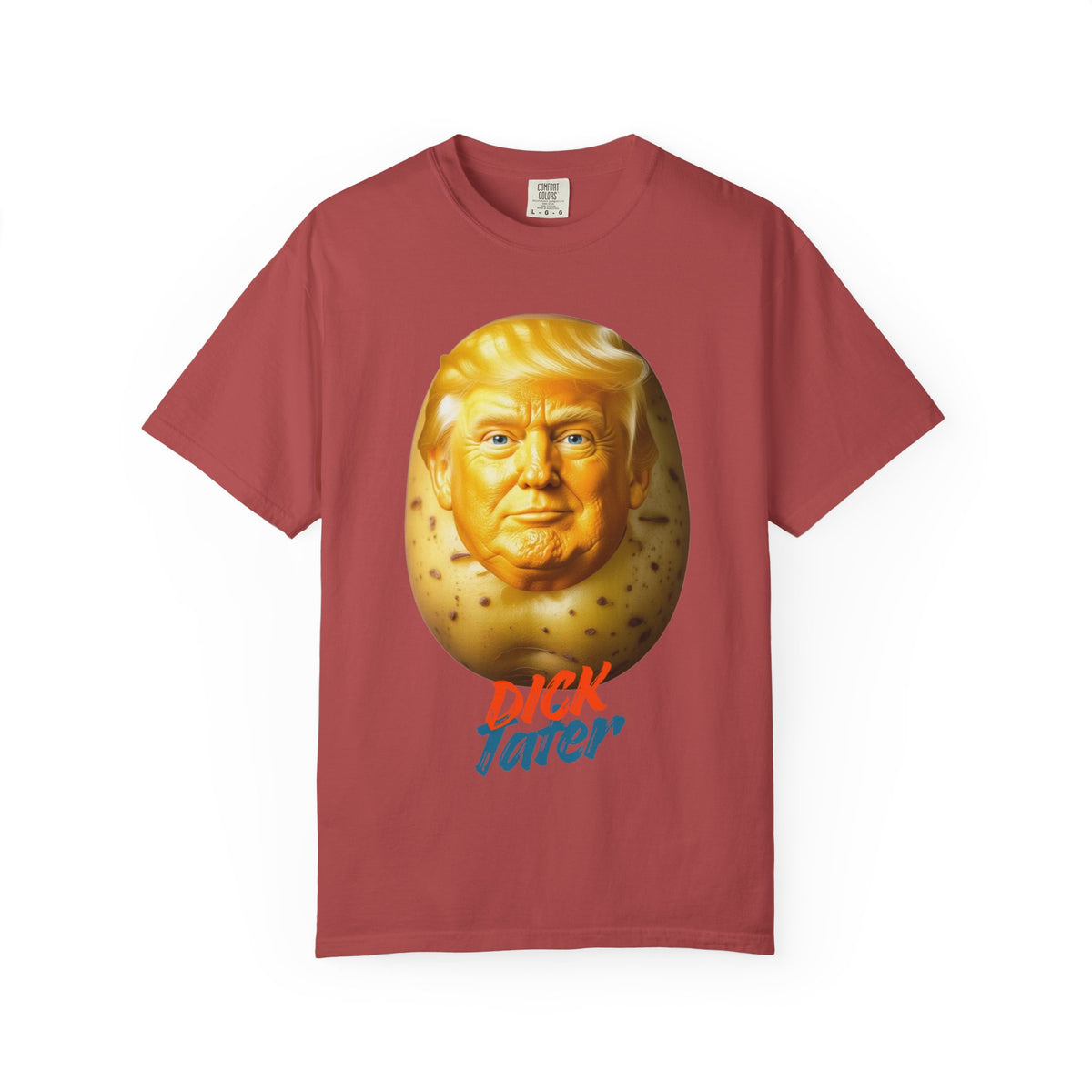 Color: Crimson | Dick Tater Unisex Garment-Dyed T-shirt