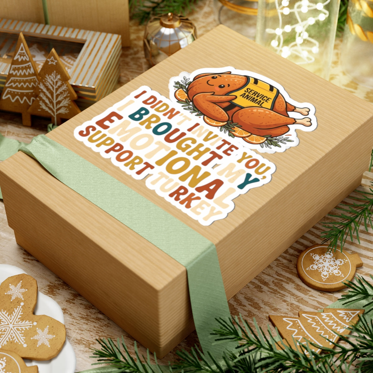 "Emotional Support Turkey" Sticker — Main