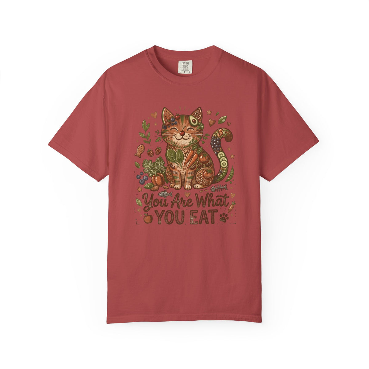 Color: Crimson | You Are What You Eat - Cat 3 Unisex Garment-Dyed T-shirt