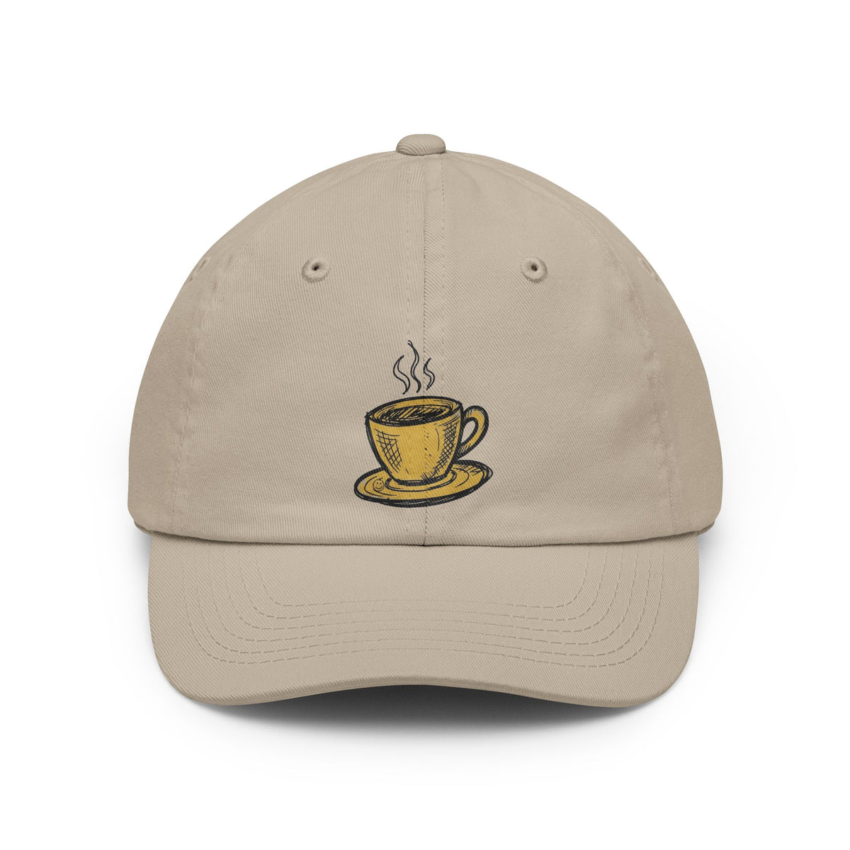Color: Stone | Happy Coffee Dad Hat
